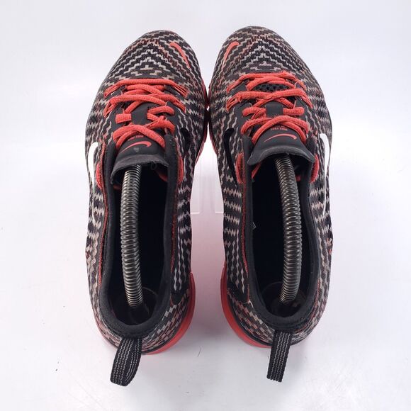 Nike Free 5.0 TR Fit 4 Athletic Running Shoe Womens Size 8 629832-005 Black Red - Picture 4 of 9